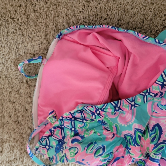 Lilly Pulitzer Pink and Blue Swimsuit - Picture 4 of 7